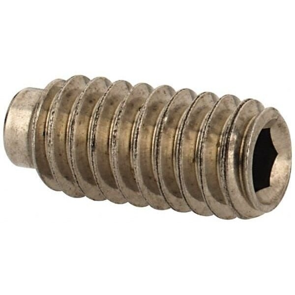 Newport Fasteners Socket Set Screw, Half Dog Point, 3/8-24 x 3/8", Stainless Steel, 18-8, Hex Socket Drive , 2500PK 155463-2500 - main